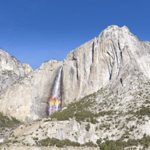 Yosemite Falls with a Rainbow